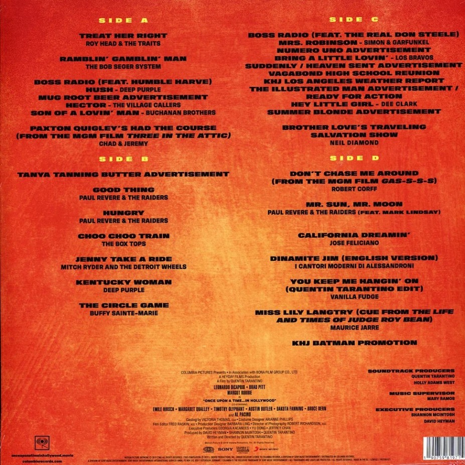 Various – Once Upon A Time In Hollywood LP vinyl